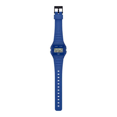 Casio - Digital LED, S/W, Alarm, WR Blue Resin Band - F91WB-2A1