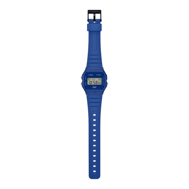 Casio - Digital LED, S/W, Alarm, WR Blue Resin Band - F91WB-2A1