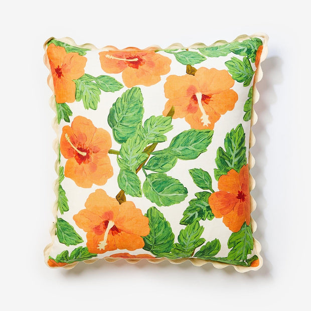 Bonnie & Neil - Hibiscus Coral 60cm Cushion