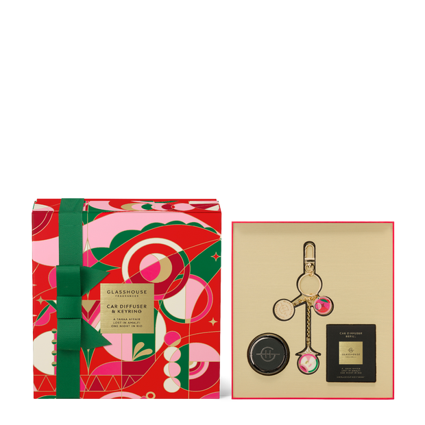 Glasshouse - Christmas 2024 - Car Diffuser & Keyring Gift Set - Assorted Fragrances