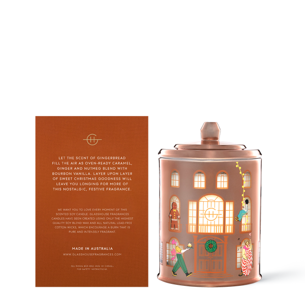 Glasshouse Fragrances - Gingerbread House 380g Candle