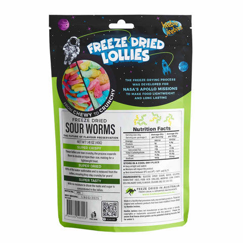 Freeze Dried Lollies - Sour Worms