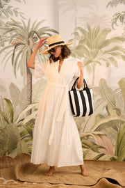 Holiday Collective - Rundle Tote - White & Black