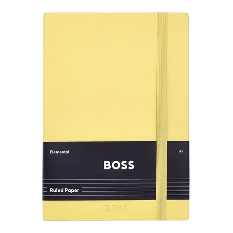 Hugo Boss - Notebook A5 Lined Pastel Classic Light Yellow