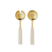 Madras Link - Aries Cream/Gold Salad Server Set