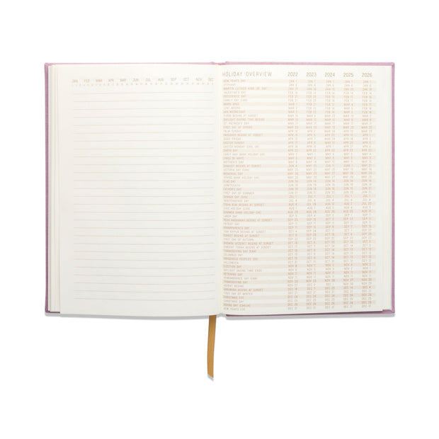 Designworks Ink - Suede Cloth Hardcover Journal - Notes Lilac