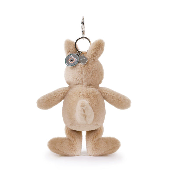 O.B Designs - Kip Kangaroo Bag Charm (Vegan Angora) 7"/ 18 cm