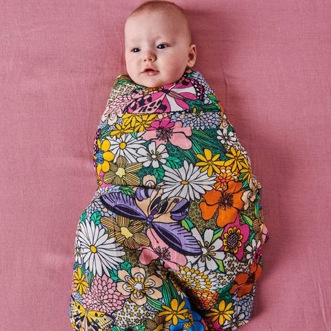Kip&Co - Bliss Floral Bamboo Swaddle