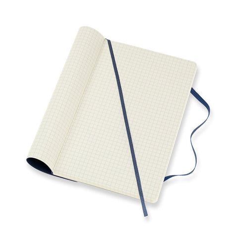 Moleskine - Classic Soft Cover Notebook - Large - Squared - Sapphire Blue