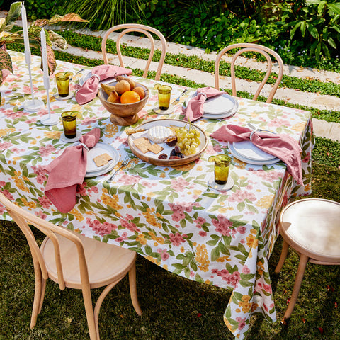 Madras Link - Annie Pink/Orange Tablecloth