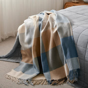 Madras Link - Harley Blue Neutral Throw