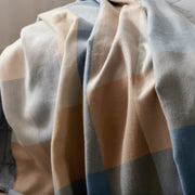 Madras Link - Harley Blue Neutral Throw