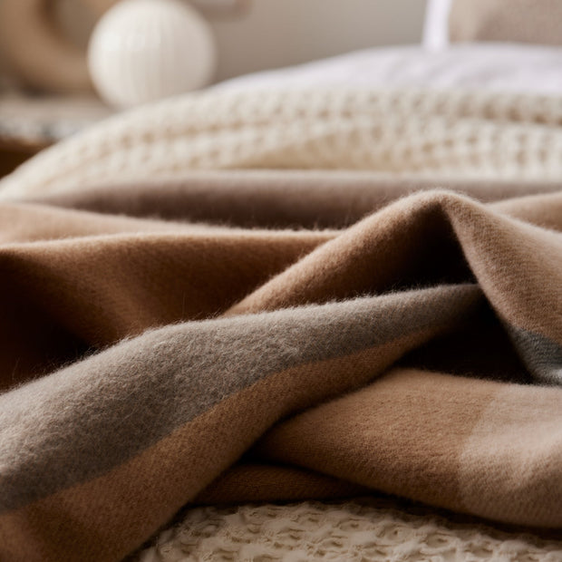 Madras Link - Harley Neutral Charcoal Throw