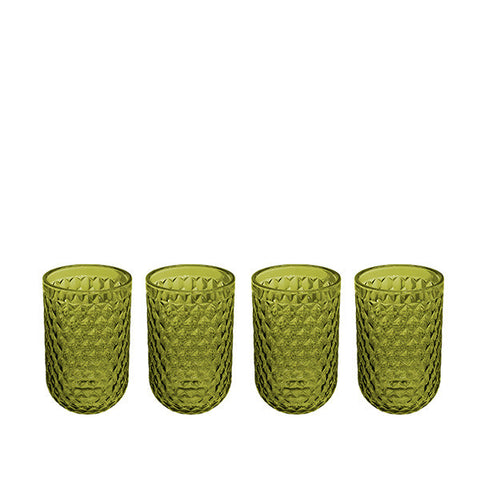 Casa Domani - Caterina Double Highball Glass 4pc Green Gift Boxed