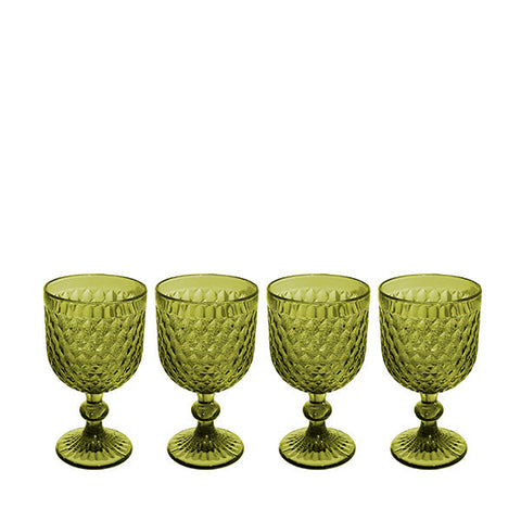 Casa Domani - Caterina Wine Glass 4pc Green Gift Boxed