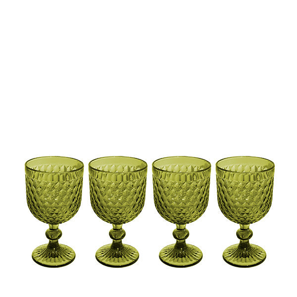 Casa Domani - Caterina Wine Glass 4pc Green Gift Boxed