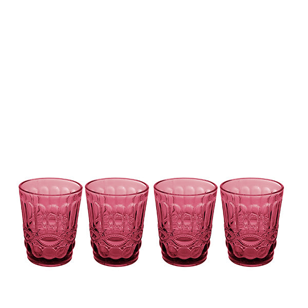 Casa Domani - Gabriella Double Old Fashion Glass 4pc Pink Gift Boxed