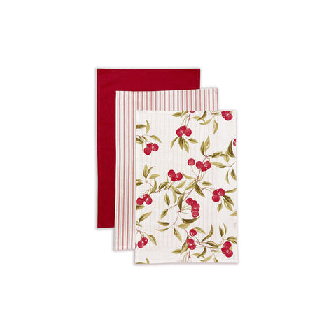 Madras Link - Cherry Tea Towel Pack of 3