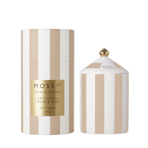 Moss St. Fragrances - Patchouli, Pear & Oud Ceramic Candle 360g