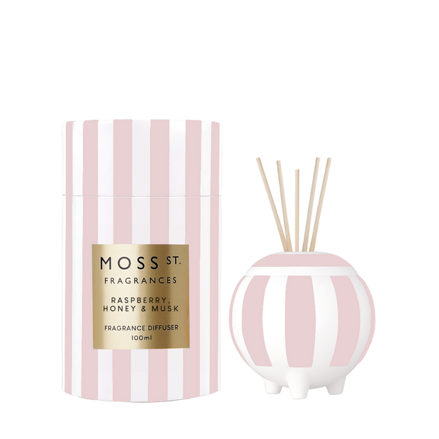 Moss St. Fragrances - Raspberry, Honey & Musk Ceramic Diffuser 100ml