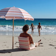 Sunnylife - Beach Umbrella - Summer Stripe Strawberry Sorbet