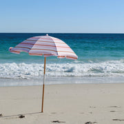 Sunnylife - Beach Umbrella - Summer Stripe Strawberry Sorbet