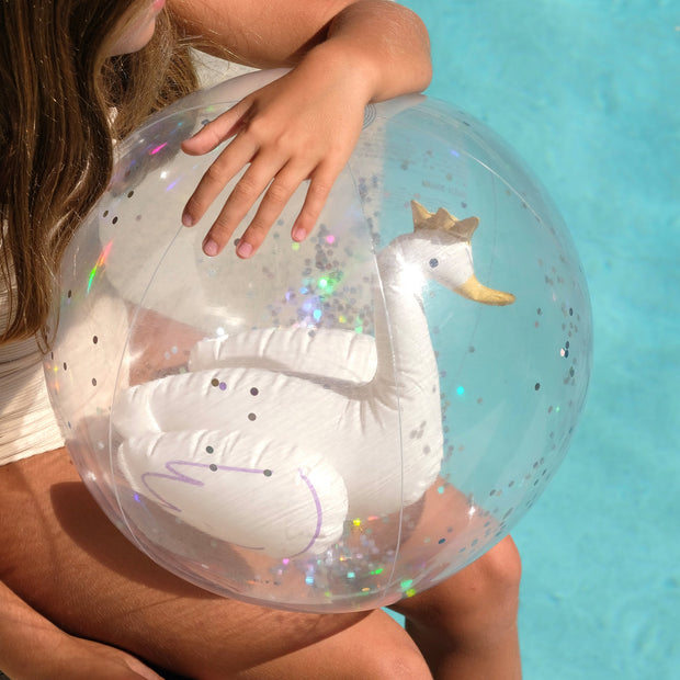 Sunnylife x ODC - 3D Inflatable Beach Ball Princess Swan Multi