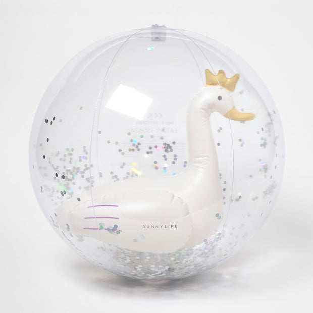 Sunnylife x ODC - 3D Inflatable Beach Ball Princess Swan Multi