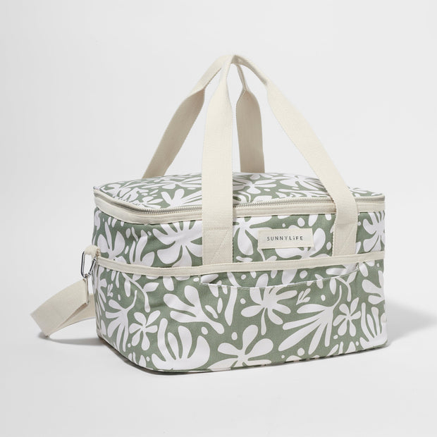 Sunnylife - Canvas Cooler Bag The Vacay Olive