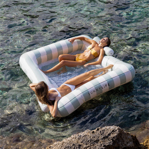 Sunnylife x ODC - Luxe Twin Hammock Float The Vacay Soft Olive