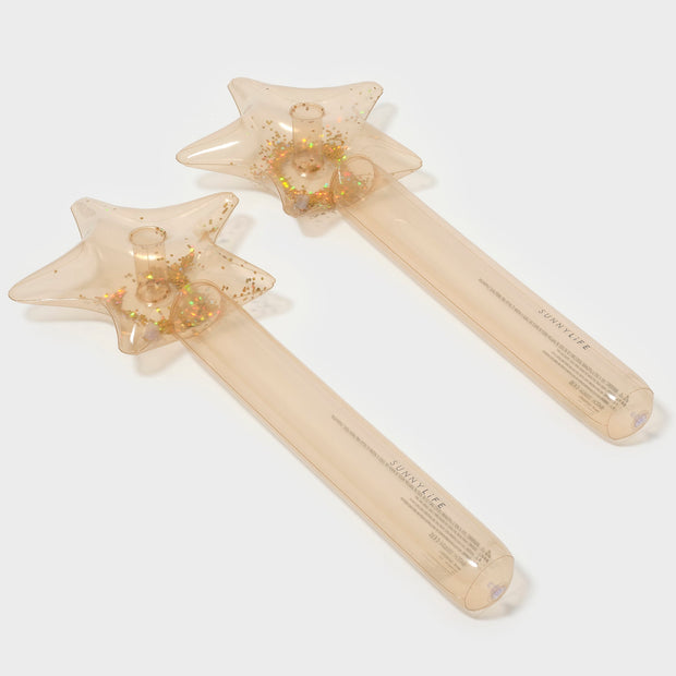 Sunnylife x ODC - Kids Inflatable Star Wand Princess Swan Gold (Set of 2)