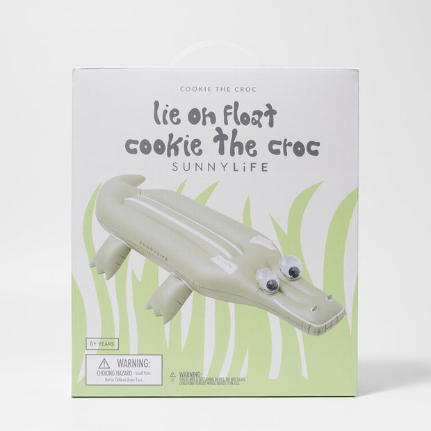 Sunnylife - Kids Lie-On Float Cookie the Croc Khaki