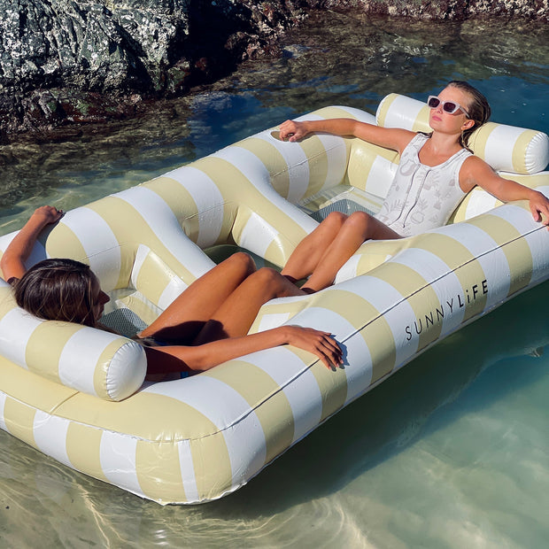 Sunnylife x ODC - Luxe Twin Hammock Float Mango Bay Soft Mustard