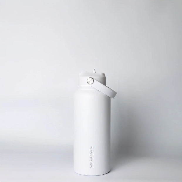 Sage + Cooper - The Classic 1 Litre Drink Bottle in White