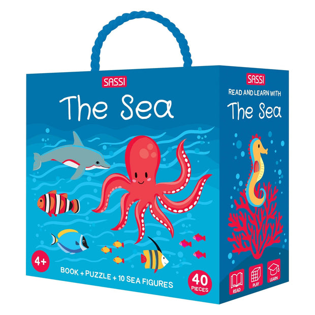 Sassi - 3D Puzzle and Book Set - The Sea (40 pcs)