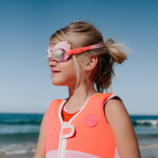 Sunnylife - Mini Swim Goggles Melody the Mermaid Neon Strawberry