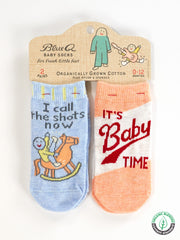 Blue Q - I Call The Shots Now/ It's Baby Time Baby Socks