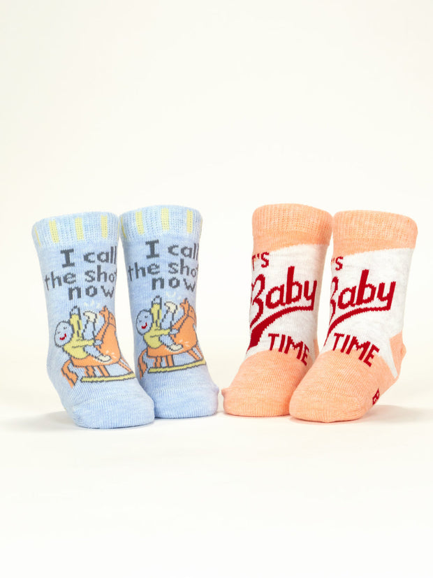 Blue Q - I Call The Shots Now/ It's Baby Time Baby Socks