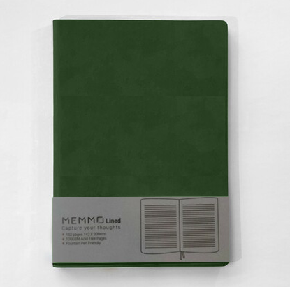 Ikonink - MEMMO Notebook A5, Green Lined