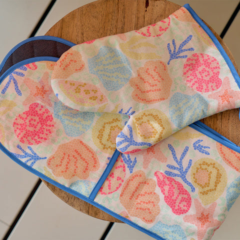 Annabel Trends - Oven Mitt - Single - Linen - Shelly Beach