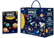 Sassi Travel, Learn and Explore - Puzzle and Book Set - Space (205 pcs)