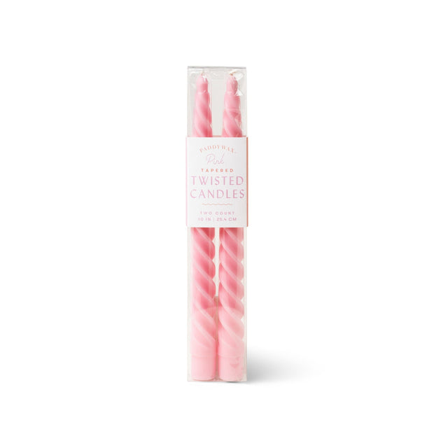 Paddywax - Pink Twisted Taper Candles