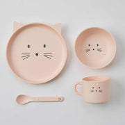 Pilbeam - Animal Faces Bamboo 4pc Dinner Sets - 3 Asst Designs