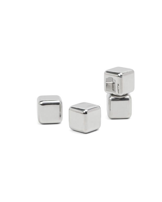 Here's How - Ruby Cubes Cocktail Chillers in Silver - Set of 4