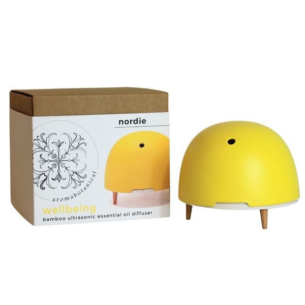 Aromabotanical -  Bamboo Ultrasonic Essential Oil Diffuser - Nordie - Yellow