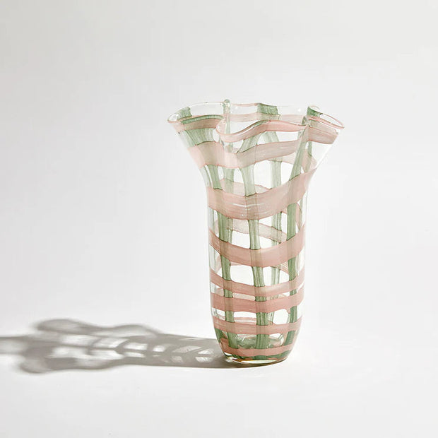 Ben David - Vivid Clear Tall Glass Vase - Emerald