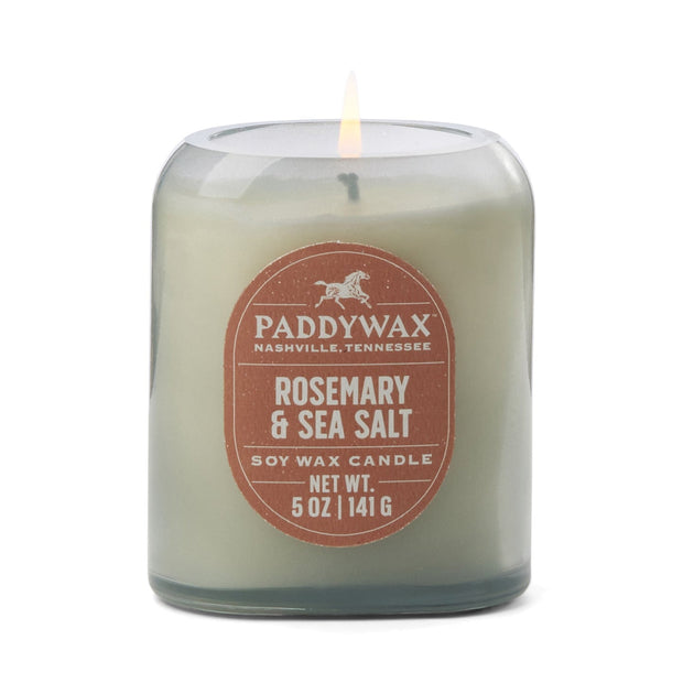 Paddywax - Vista 5 oz./142g Glass Candle Denim Blue - Rosemary & Sea Salt