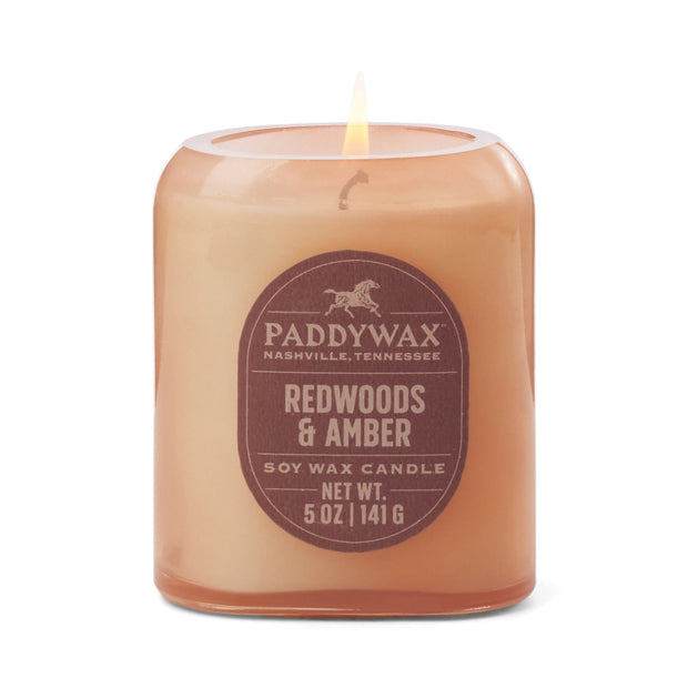 Paddywax - Vista 5 oz./142g Glass Candle Rusty Pink - Redwoods & Amber