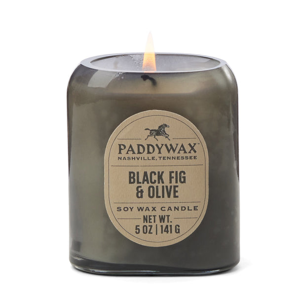 Paddywax - Vista 5 oz./142g Glass Candle Black - Black Fig & Olive