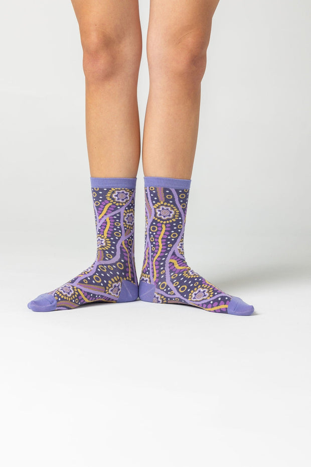 Spencer Flynn - Dreamtime Stars Indigenous Artwork Socks